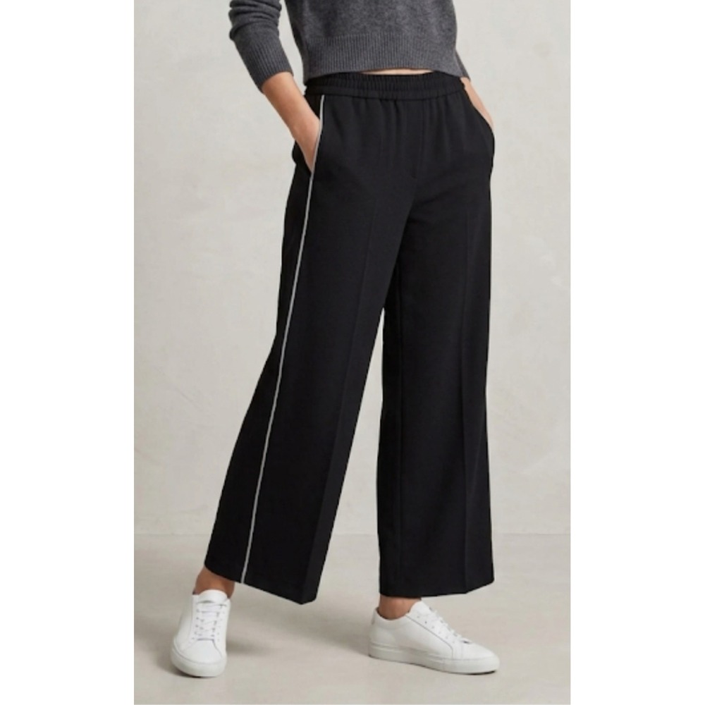 Zac & Rachel Wide Leg Women's Black Side Stripe Pants With  Size 12P NWT